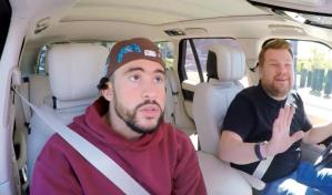 Bad Bunny pone a James Corden a cantar en espa&ntilde;ol y versiona a Harry Styles en el "Carpool Karaoke"