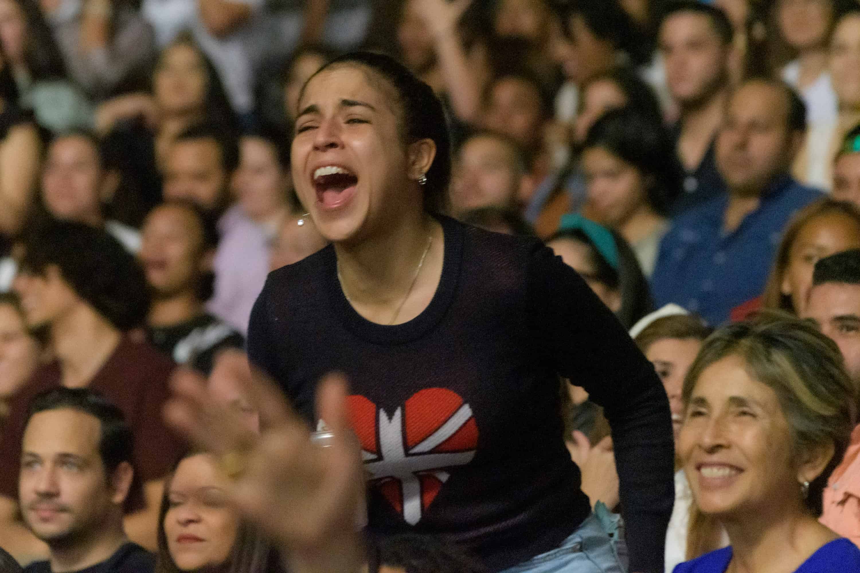 Fanaticos dominicanos en el concierto de Melendi.