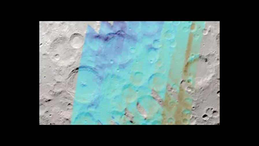 Un mapa del agua de la Luna cerca de su polo sur Un mapa del agua de la Luna cerca de su polo sur