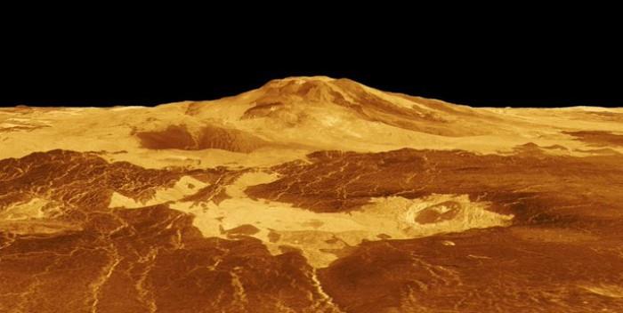 Descubren un volcán activo en Venus