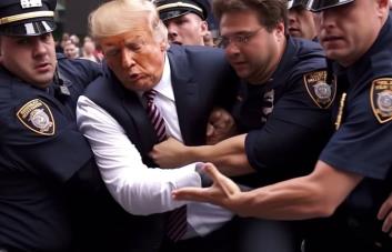 Inteligencia artificial crea imágenes de Trump evitando ser apresado