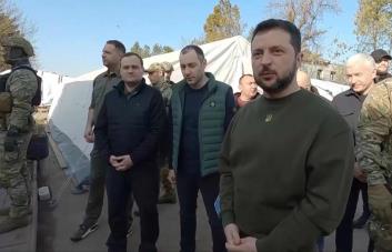 Zelenski visita la región ucraniana de Jersón, parcialmente ocupada por Rusia