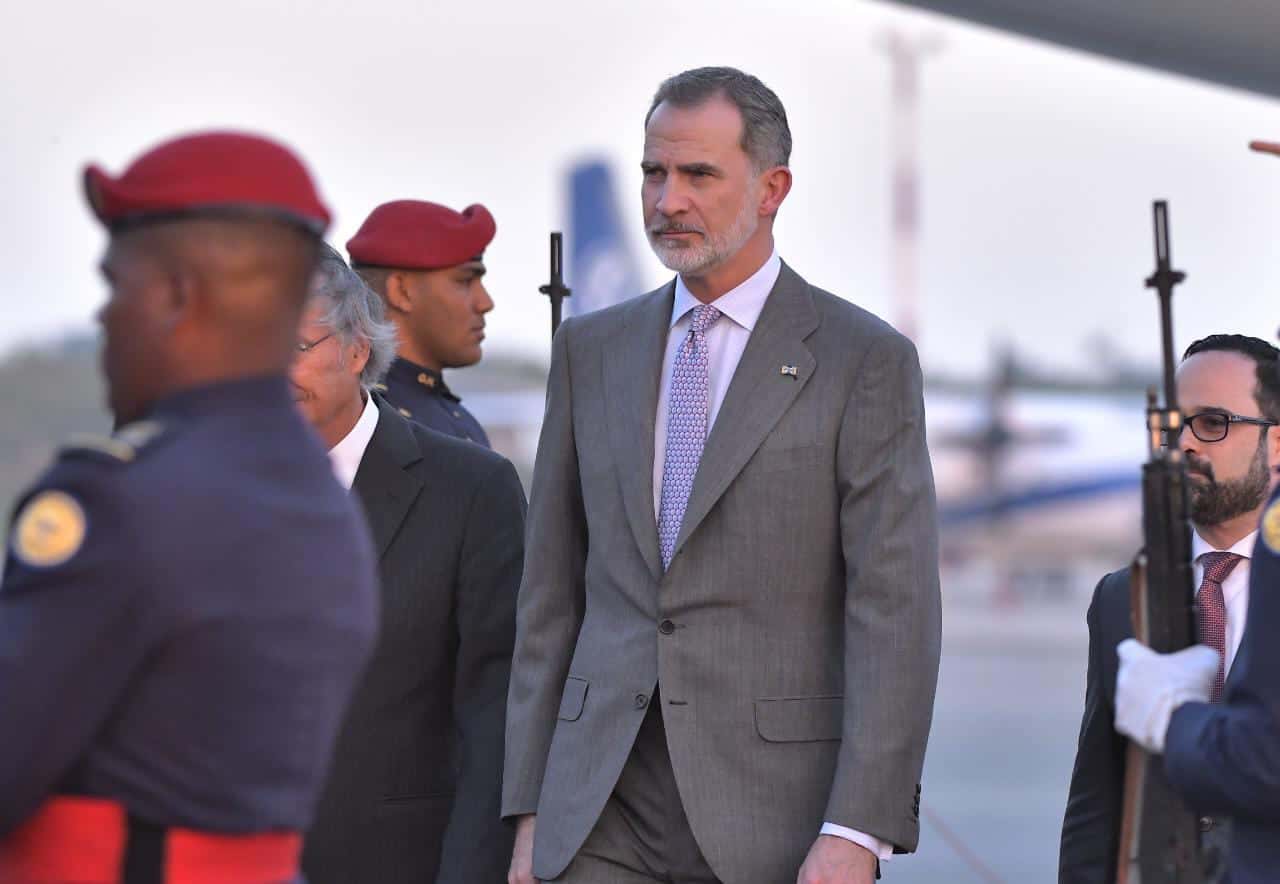 El rey de España, Felipe VI, llegó la tarde de este jueves al país para participar en la Cumbre Iberoamericana. 