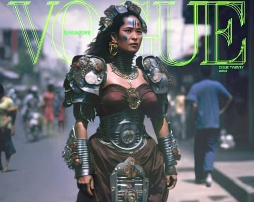 Modelos creadas por IA protagonizan la portada de marzo de Vogue Singapur