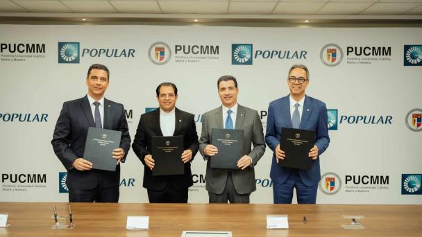 Banco Popular y la Pucmm colaborarán para promover el emprendimiento
