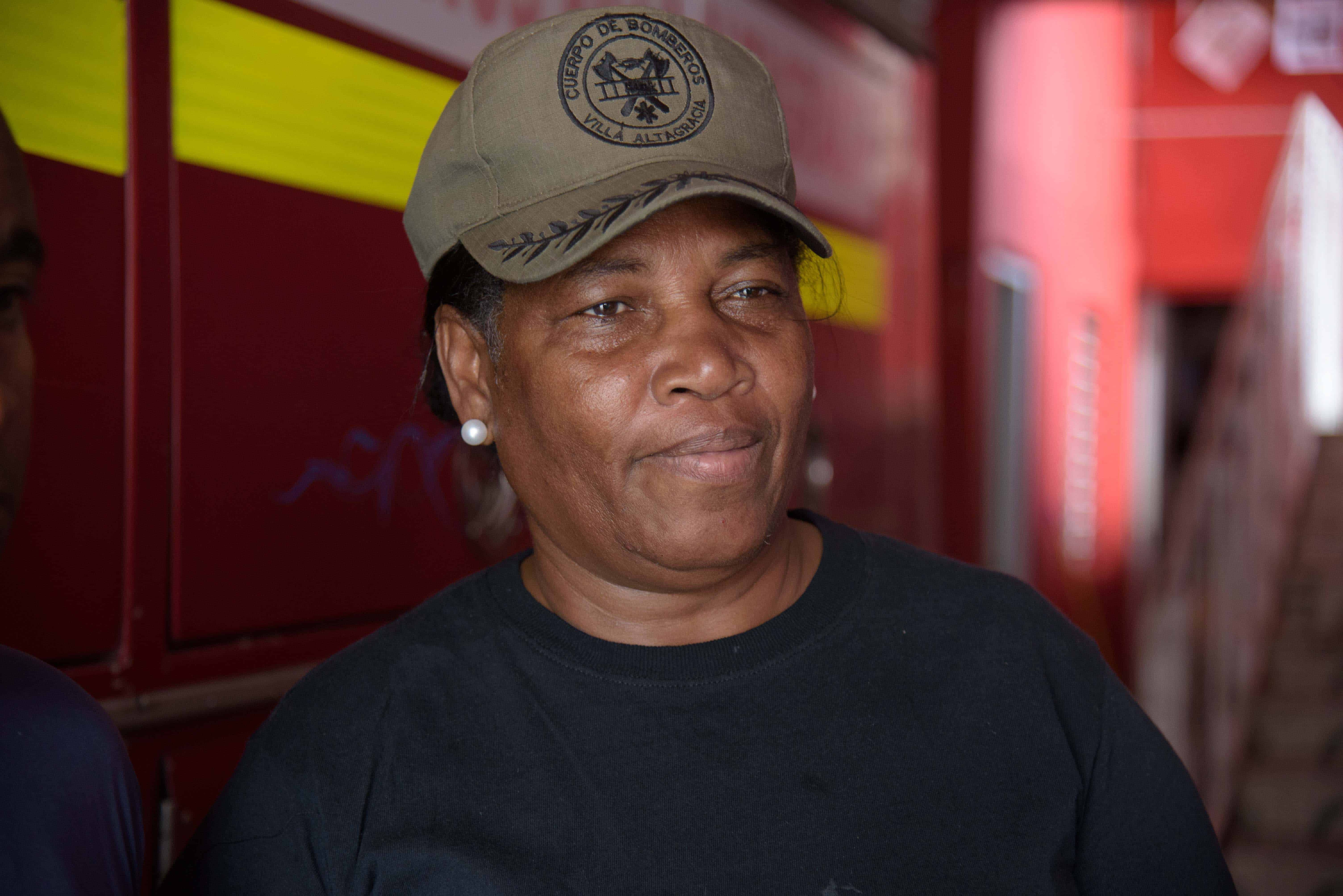 Coronel Flor María Sepúlveda, subintendente de los Bomberos de Villa Altagracia. 