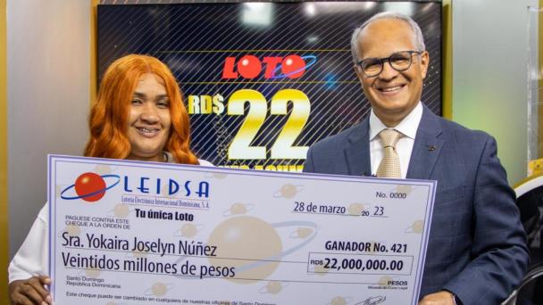 Leidsa entrega RD$22 millones a nueva ganadora