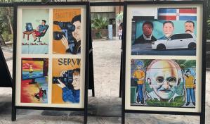 Una exposición de letreros ensalza la identidad de República Dominicana y la India