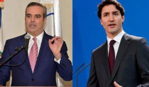 Los contactos entre el presidente Abinader y el primer ministro de Canadá Trudeau