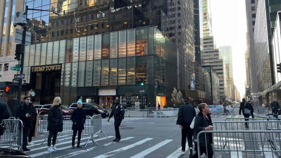 Tranquilidad en Torre Trump pocas horas antes de que llegue el expresidente