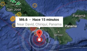 Se registra un fuerte sismo en el Pacífico de Panamá, no hay daños