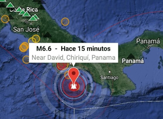 Se registra un fuerte sismo en el Pacífico de Panamá, no hay daños