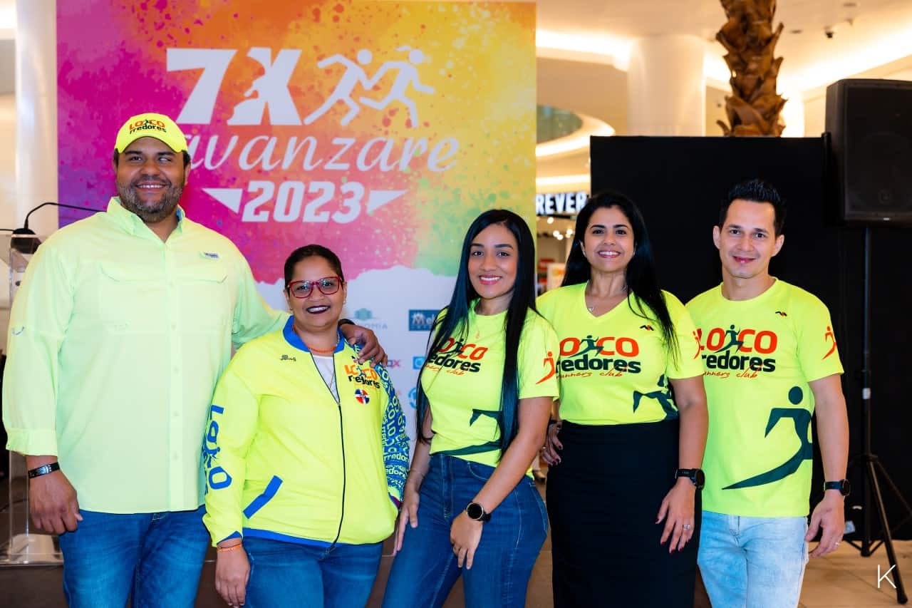 Corredores Julio De windt, Daniola Castellanos, Yari Pion, Zoraya Cabrera y Waltor Cañas.