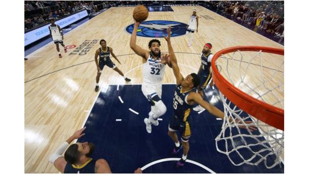 Towns encesta 30 por los Timberwolves para vencer a Pelicans