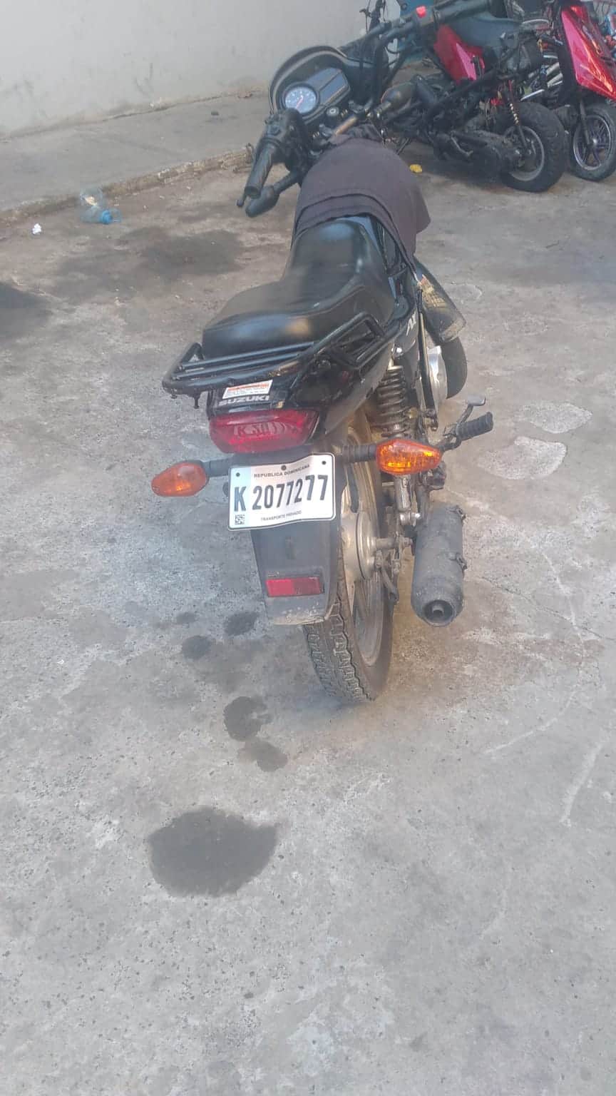 Motocicleta ocupada. 