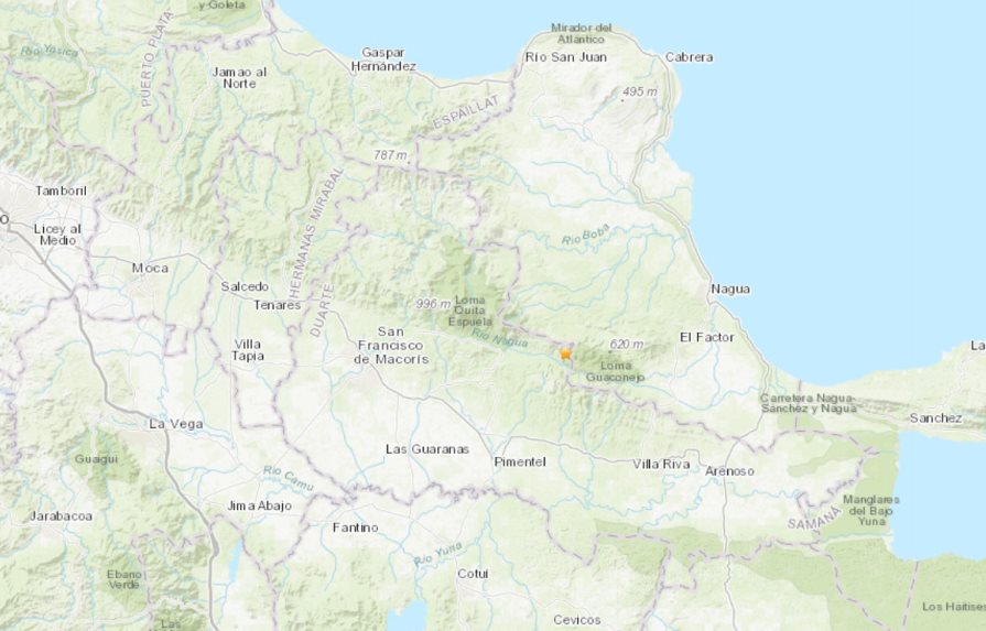 Tiembla la tierra en María Trinidad Sánchez: magnitud 4.8