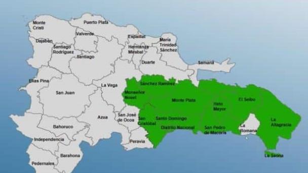 COE reduce a 10 las provincias en alerta verde por vaguada