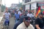 Convocantes a huelga del lunes hacen marcha de calentamiento en San Francisco de Macorís Convocantes a huelga del lunes hacen marcha de calentamiento en San Francisco de Macorís