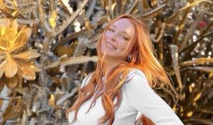 ¡Radiante! Lindsay Lohan presume su embarazo a los 36 años