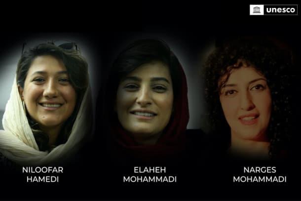 La Unesco premia a tres mujeres periodistas encarceladas en Irán