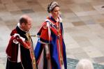 Kate Middleton, con vestido bordado de plata y joyas de Diana de Gales e Isabel II en la coronación de Carlos III