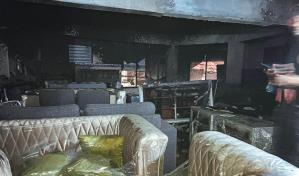 Fuego afecta un comercio en San Pedro de Macorís