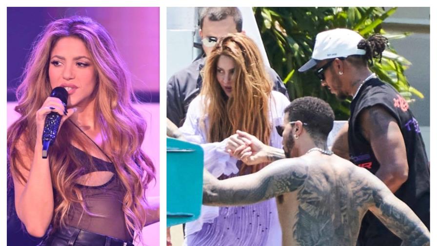 Captan a Shakira y Lewis Hamilton durante un paseo en yate por Miami