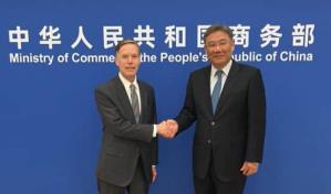 Ministro de Comercio de China se reúne con el embajador de EE.UU. en medio de tensiones