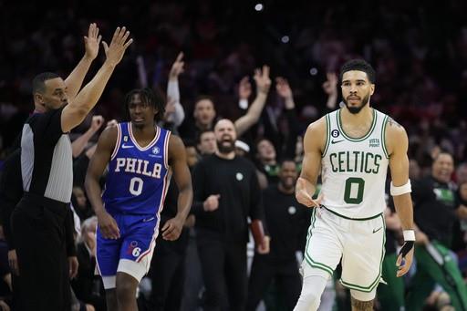Triples de Tatum en 4to período llevan a Celtics a forzar 7mo juego ante 76ers