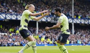 Con otro gol de Haaland, Man City somete a Everton y sigue firme como líder