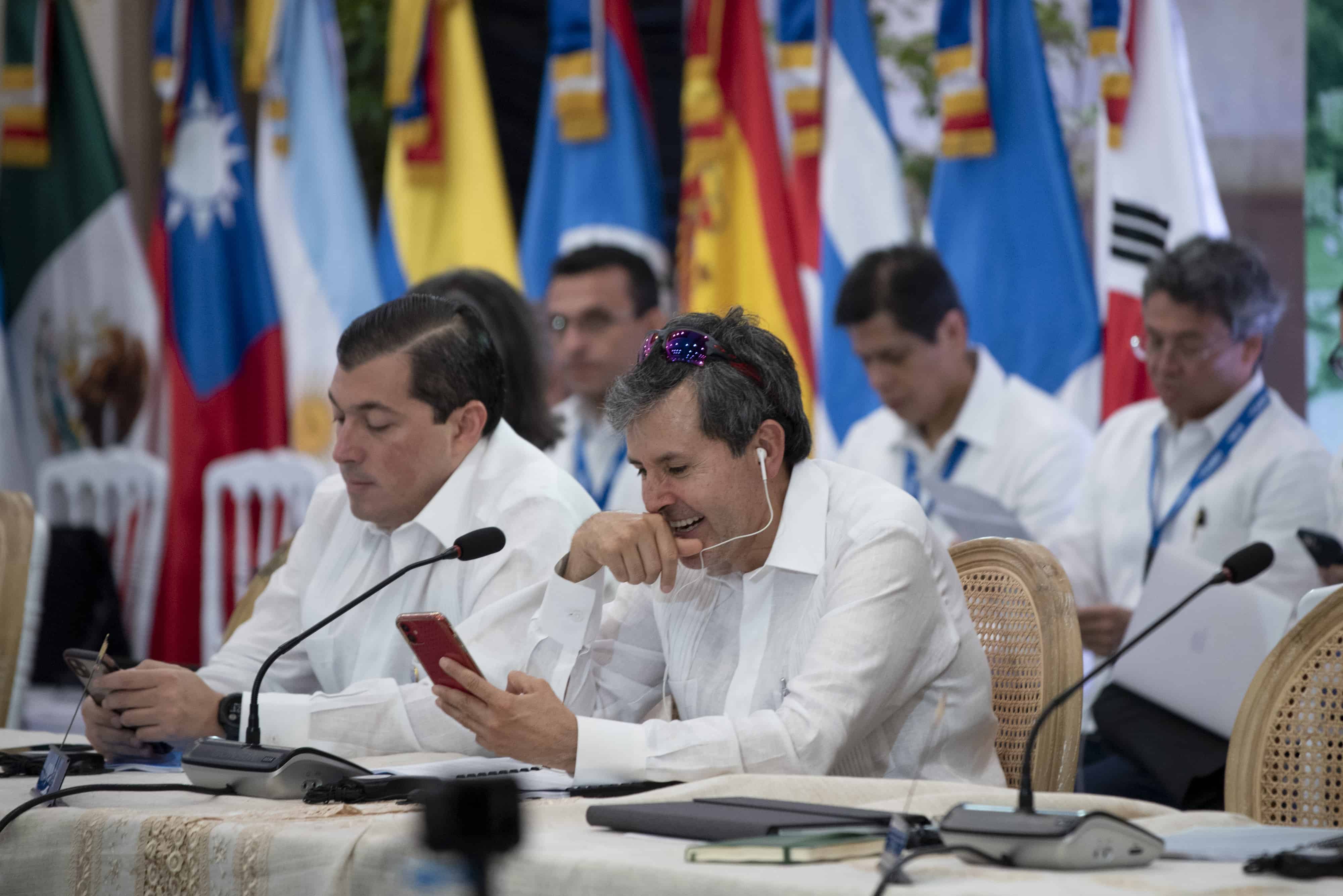 Ejecutivos y ministros durante la asamblea general ordinaria del BCIE en República Dominicana.