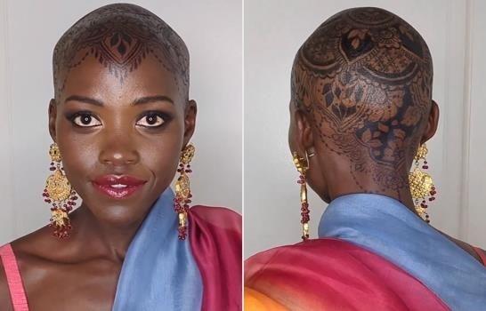 Lupita Nyongo se tatúa la cabeza completa; las razones del look que divide opiniones