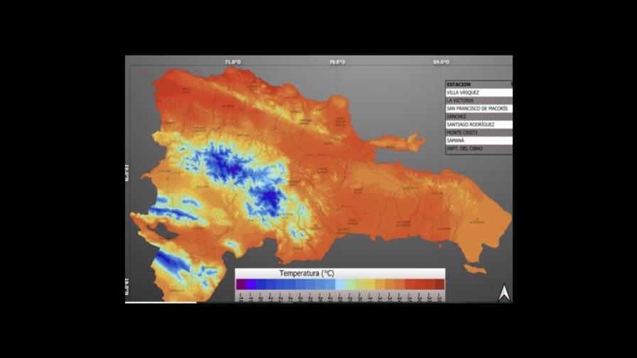 Altas temperaturas se registran sobre República Dominicana, pese a lluvias