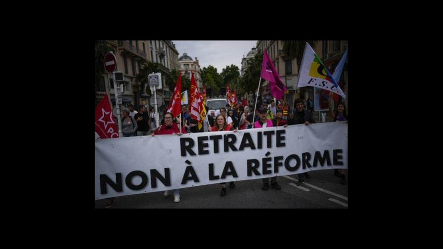 Francia: protestan por pensiones en las afueras del Festival de Cannes