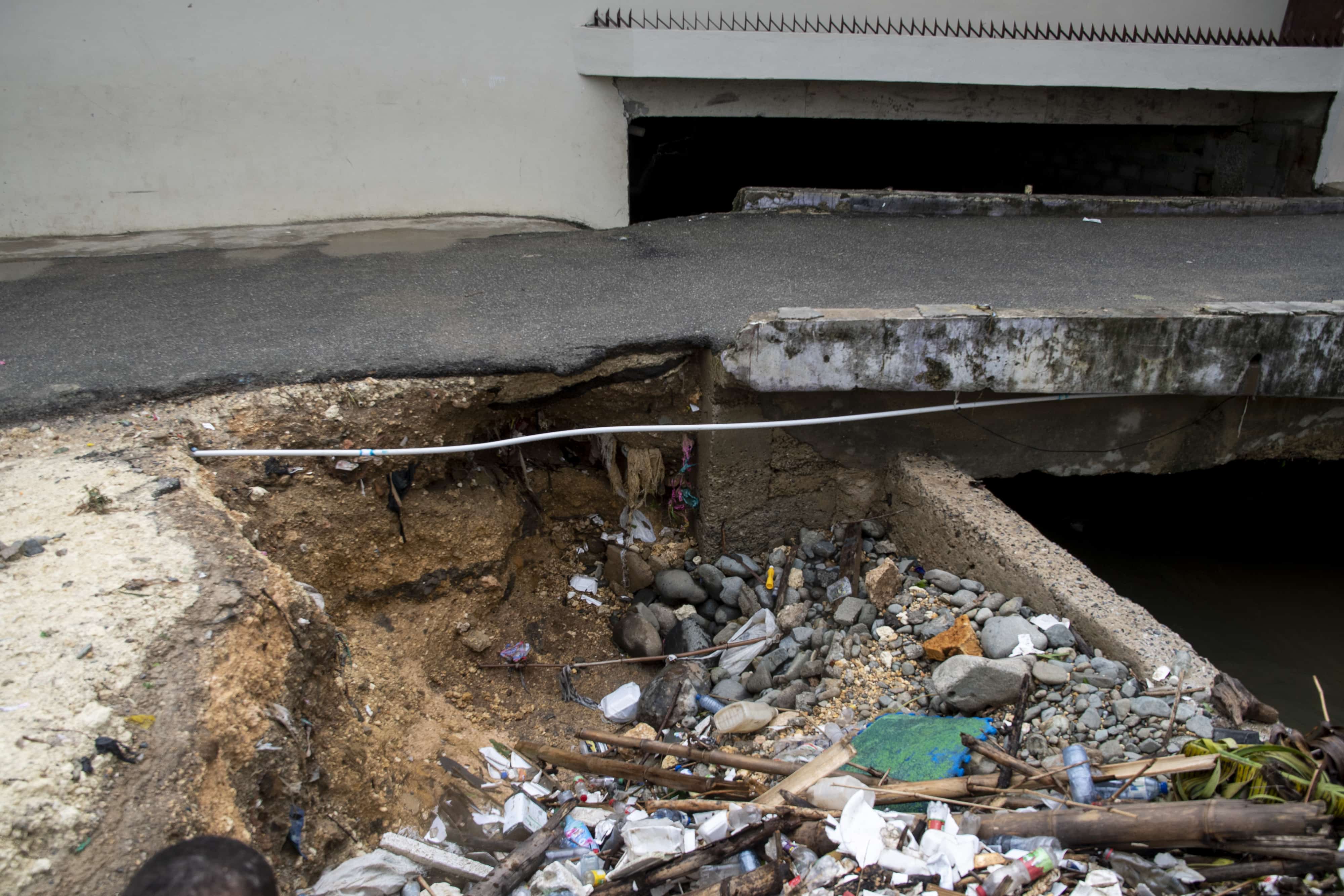 Calle afectada en Las 800