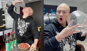 Influencer muere tras transmitir reto en TiTok de beber botellas de licor chino