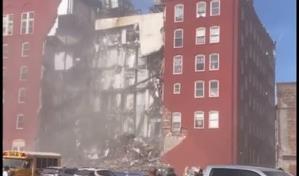 Se derrumba parte de edificio de apartamentos en Iowa; reportan heridos