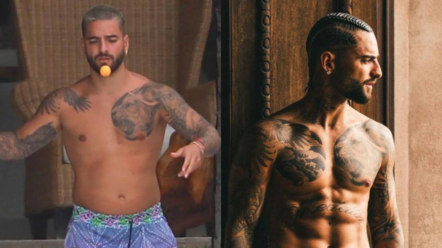 El antes y después del tonificado cuerpo de Maluma