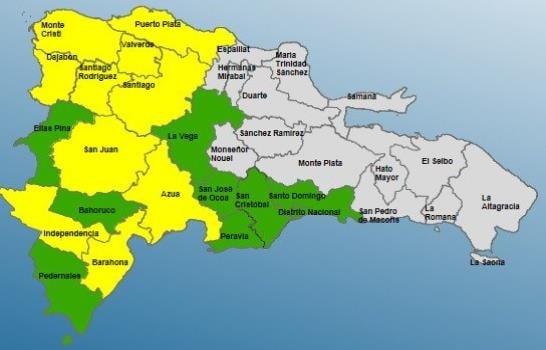 Mantienen 19 provincias en alerta ante pronóstico de aguaceros