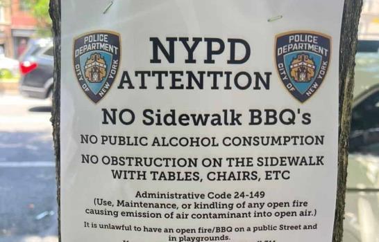 Nueva York prohíbe las barbacoas en las aceras del Alto Manhattan este verano
