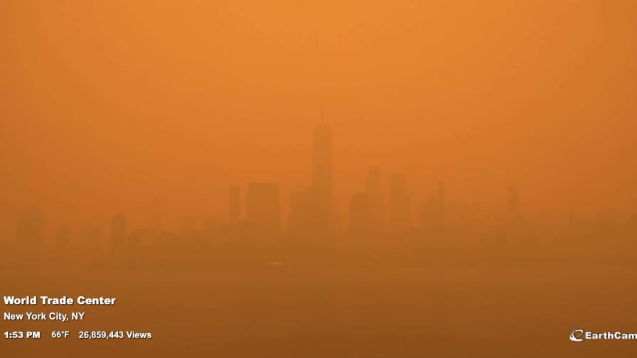 Nueva York deja estampas apocalípticas por contaminación causada por incendios