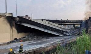 El conductor del camión que provocó el colapso de una autopista en EE.UU. es hallado muerto