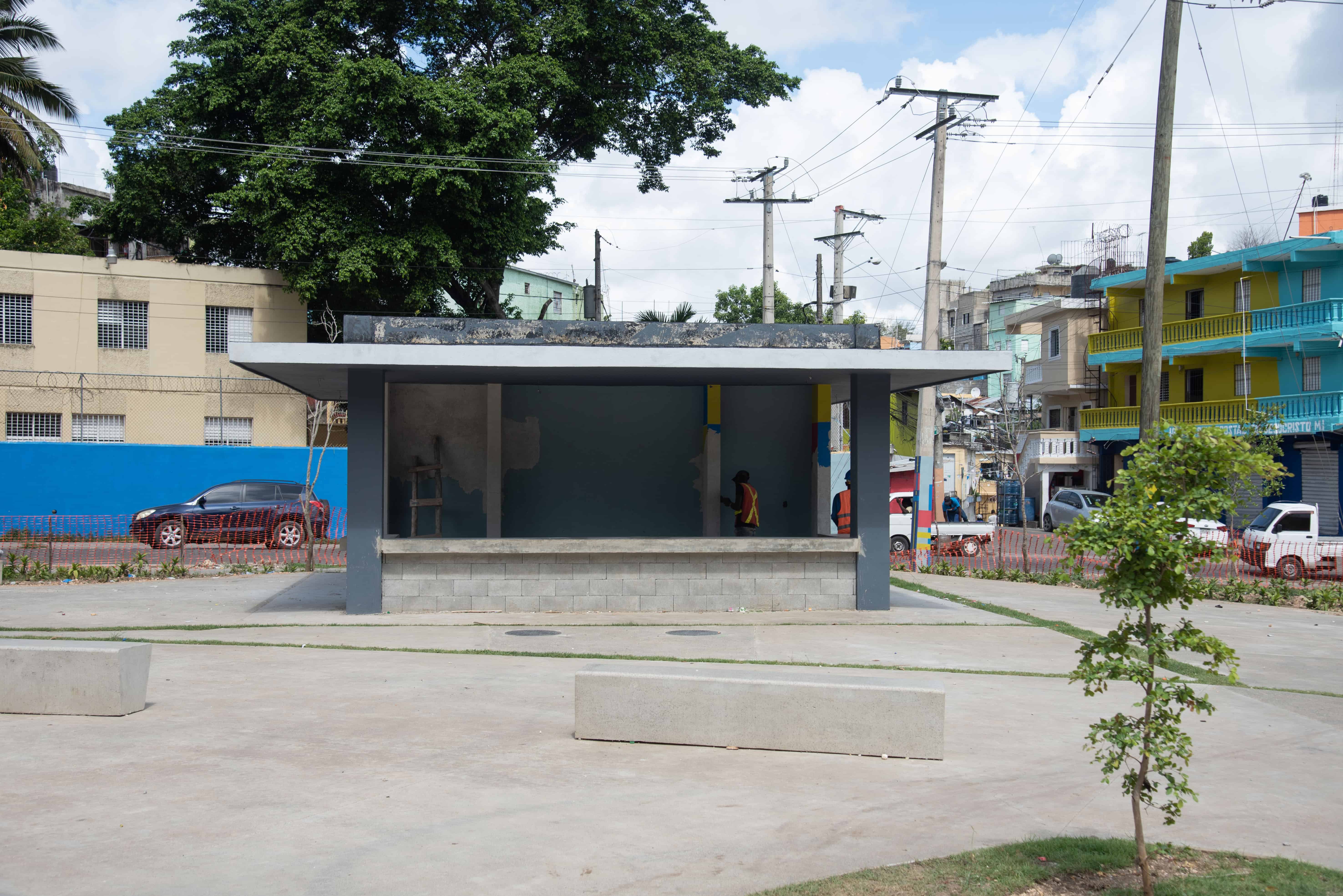 Uno de los pabellones del parque.