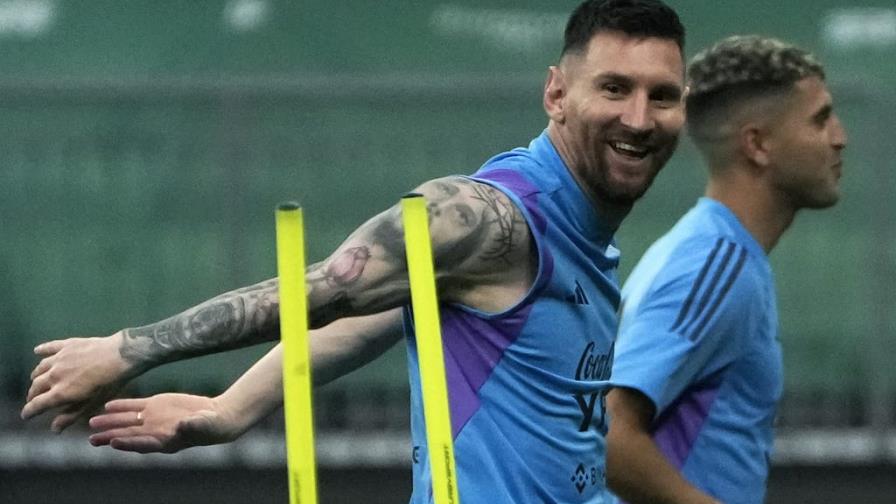 Argentina y Messi ultiman su preparación para partido contra Australia en Pekín