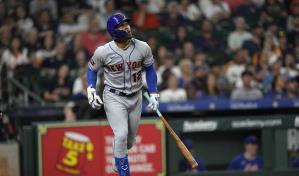 Scherzer lanza ocho entradas y Lindor empuja 5 en paliza de Mets a Astros