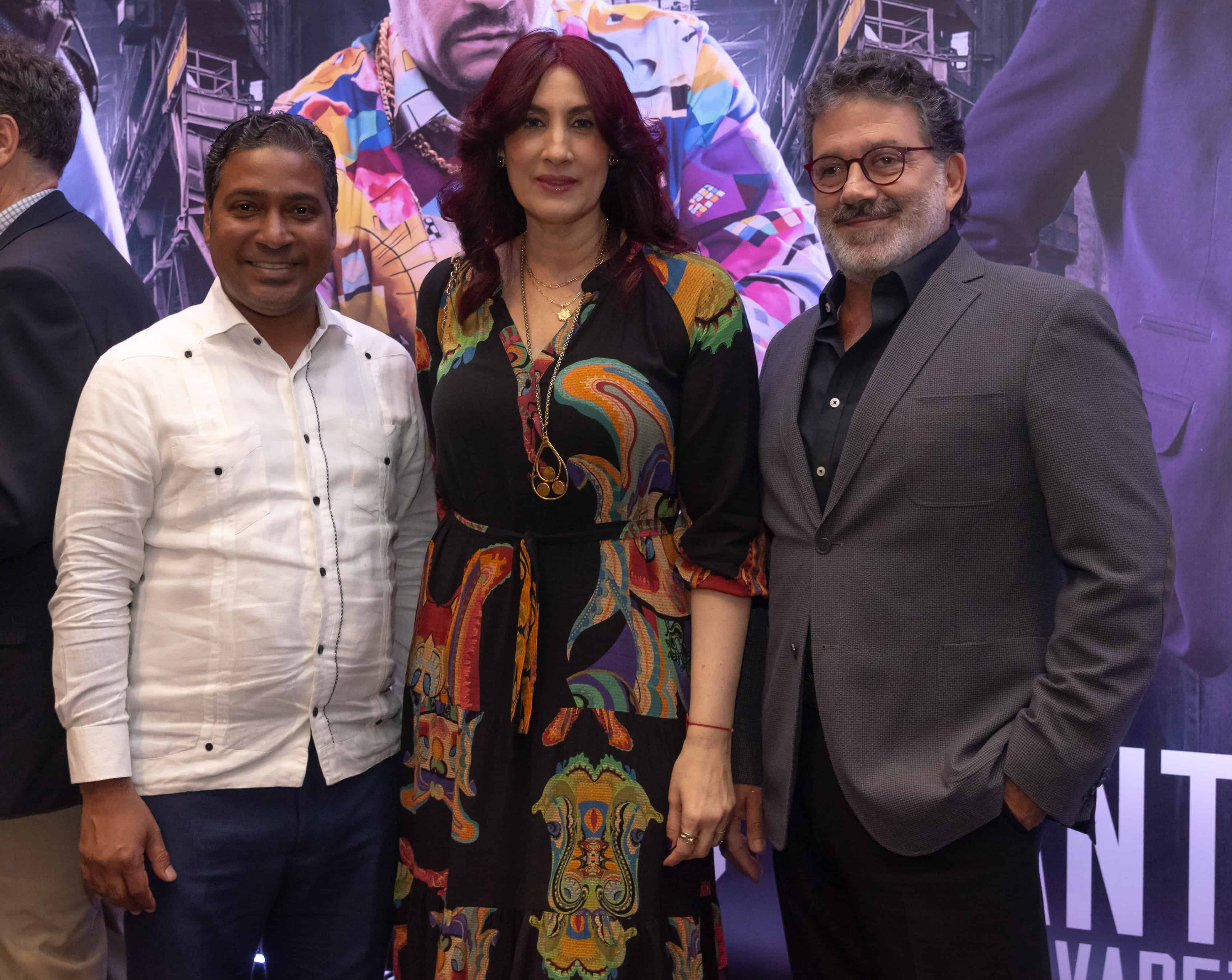 Ángel Laureano, Tita Hasbun y Omar Hasbun.