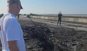 Ucrania bombardea un puente entre Crimea, anexada por Rusia, y una zona ocupada