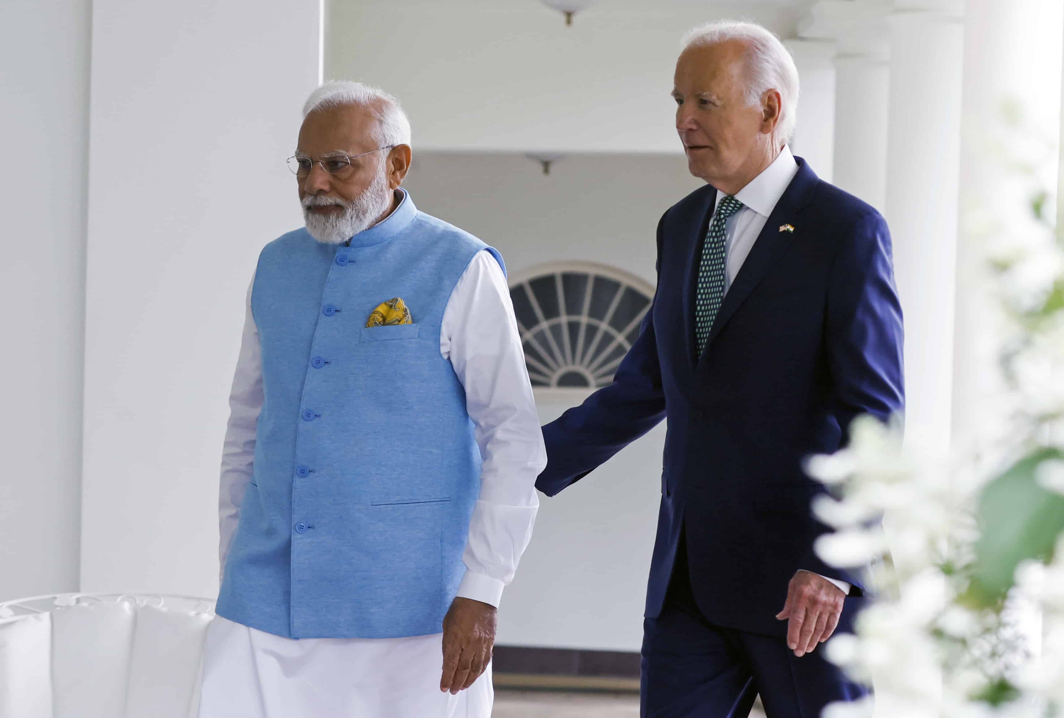 Biden saca la alfombra roja para recibir a Modi pese a preocupaciones de derechos humanos