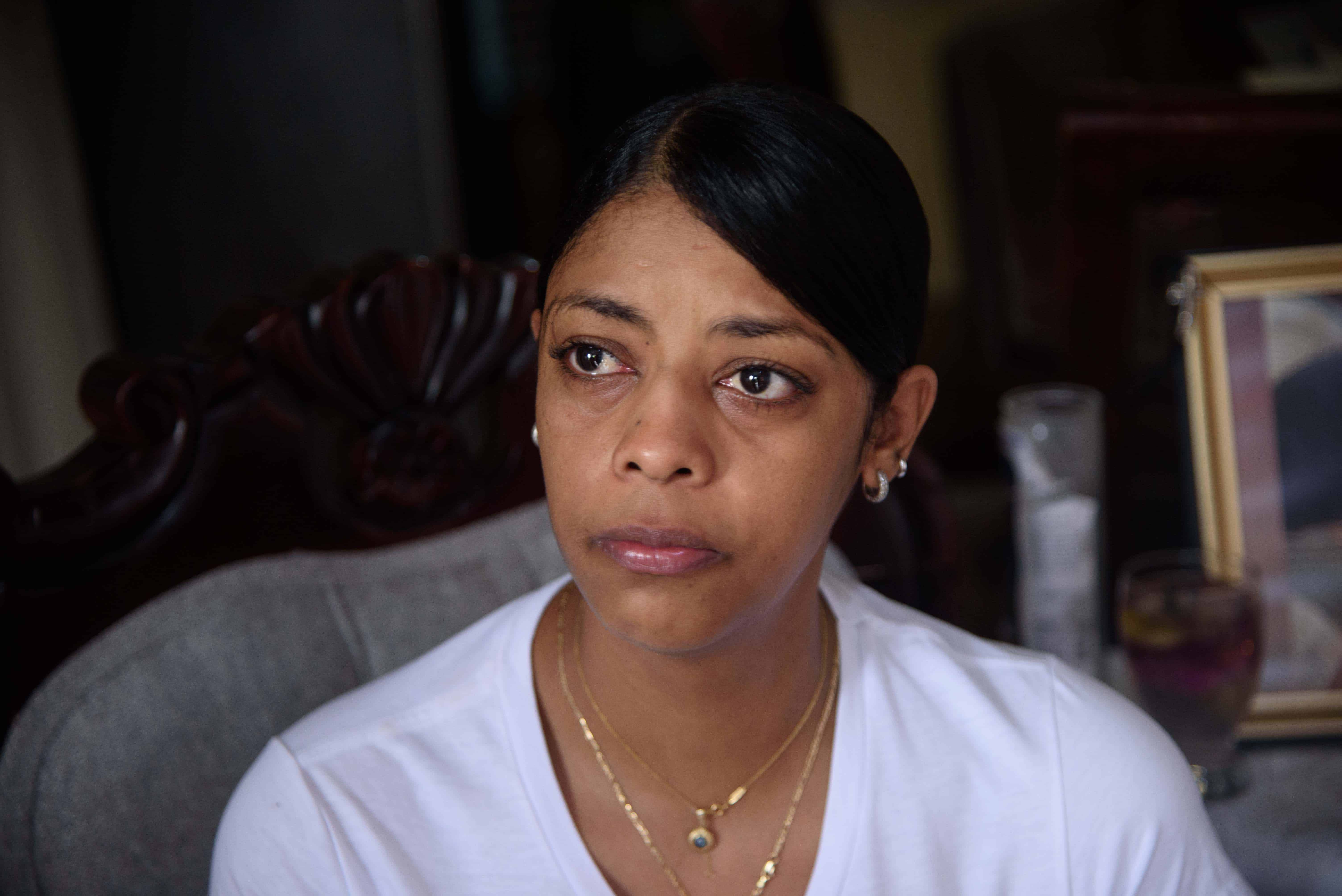 Rina Rosario Cabrera, madre del menor. 