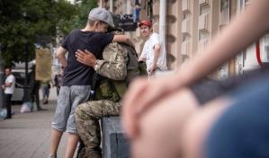 Ucranianos felices por la rebelión de los milicianos rusos